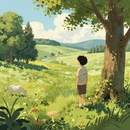 A scene with a character in a scenic place by Greg Rutkowski