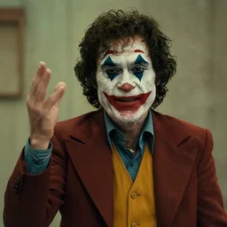 film still of Bob Ross as Joke in the new Joker movie, 4k
