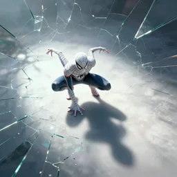 doctor strange spider, long shadow, light colors, white magic, web, by greg rutkowski, multiple dimensions, shattered glass, refractions, highly detailed, environmental light, spider, cinematic by francis tnehunreal, octane render, nvidia, concept art, close up