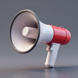 high octane 3 d render of a megaphone, cinema 4 d