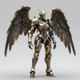 complex 3 d render hyper detailed ultra sharp full length of a beautiful ornate biomech valkyrie princess angel of death gorgeous, wings, steampunk, d & d, medieval dark fantasy, battle armor, fiery aura, dynamic, intricate, zbrush, octane render, 8 k, hd, cinematic, resin, rim light, symmetrical, proportional, art by takeshi obata & satoshi kon & artgerm & billelis & wlop & hirohiko araki