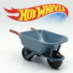 plastic figure, Hot Wheels, a wheelbarrow