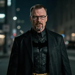 a still of walter white in the batman ( 2 0 2 2 ). night city scene. 4 k.