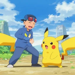 pokemon attacking a human