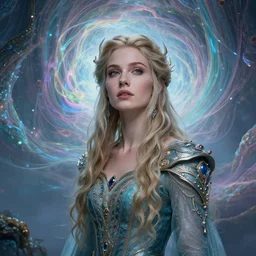 beautiful psychedelic fantasy nordic girl, breathtakingly beautiful, soft lighting, realistic wide angle, sharp focus, 8 k high, 6 4 megapixel, insanely detailed, intricate, elegant, art by artgerm and wlop