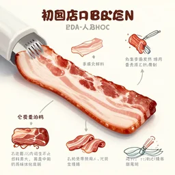 infographic detailing the process of manufacturing human bacon