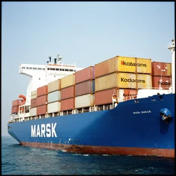 maersk container ship, kodak ektachrome,