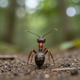 an ants visual perspective in a forest