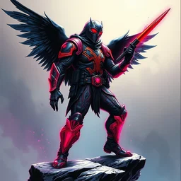 armored neon raven. game informer ( 1 9 8 9 ). original design by marcus lehto