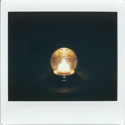 polaroid of a glowing mystery object