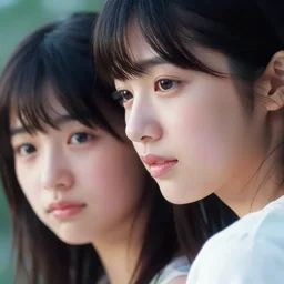 1 9 8 0 s, unbelievably beautiful, perfect, dynamic, epic, cinematic 8 k hd movie shot of two semi - close - up japanese beautiful cute young j - pop idols actress girl, they express joy and posing together. by a chinese movie director. motion, vfx, inspirational arthouse, high budget, hollywood style, at behance, at netflix, with instagram filters, photoshop, adobe lightroom, adobe after effects, taken with polaroid kodak portra