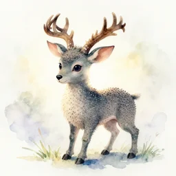 feral chia pet. russian fairytale art, watercolor, backlighting