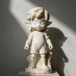 a greek marble statue of Tingle from Zelda, hyperrealistic,