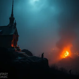 a beautiful cinematic photograph by greg rutkowski and denis villeneuve and christopher nolan, fantasy magic