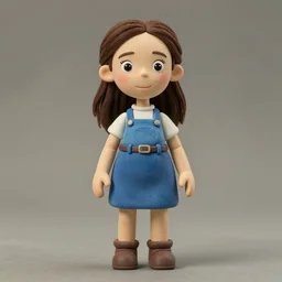 natalie portman, claymation figure, studio ghibli style