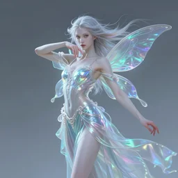 a lithe androgynous pale male fairy, wearing diaphanous and iridescent silks, long hair blowing in the wind, warrior poses, vaporwave, highly detailed, digital painting, artstation, concept art, smooth, sharp focus, illustration, by artgerm, by greg rutkowski, by alphonse mucha, by wlop.