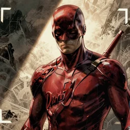 detailed daredevil, comic book scene