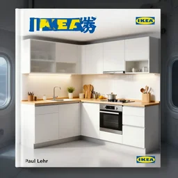 IKEA catalogue photo of a kitchen on a spaceship, by Paul Lehr