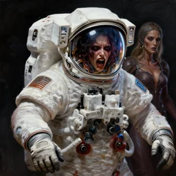 epic professional digital art of tormented astronaut in helmet, painted, intricate, detailed, terror, leesha hannigan, wayne haag, reyna rochin, ignacio fernandez rios, mark ryden, iris van herpen, best on artstation, best on cgsociety, epic, stunning, gorgeous, much wow, cinematic, masterpiece