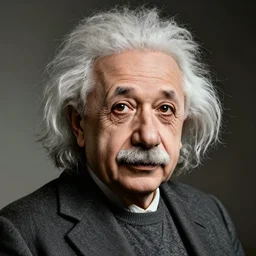 high quality colored portrait of albert einstein, professional lighting, high detail, dslr, 8 k