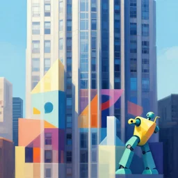 new york city building abstract geometric colorful render 🛰 🕳 🤖