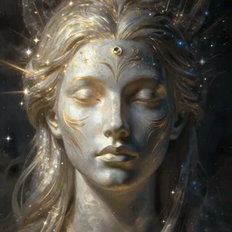 The face of the Designer of the Universe, portrait, beautiful digital art, artstation, deviantart, intricate, mysterious, mix of light and darkness, soft