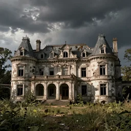 an old abandoned mansion, dishonored game artstyle