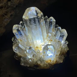 a cave of beautiful glowing crystals, realistic