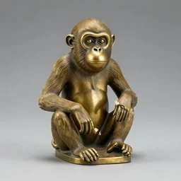 brass statuette of a monkey