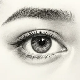 detailed high quality art of human pencil drawn eye - n 9