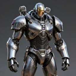 “ character concept, strogg, face of a man, body of an armored robot, quake 3, doom, wolfenstein, shiny, metal, unreal engine 5, mecha suit, anime, paul richards, jon lane ”