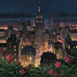 a city of lights and wine, a city of crime, a prosperous and evil modern city under the starry sky in the dark. a wholesome animation key shot, covered by nature hipster vibes by studio ghibli, animation, sharp, rendered in unreal engine 5, focused, anime key art by greg rutkowski, bloom, dramatic lighting