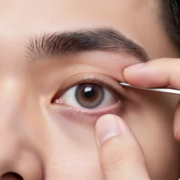 a perfectly painful photograph of a man undergoing an eye to squid transplant both eyes replaced by giant squid in an effort to bring comfort