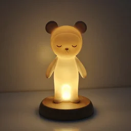 illuminates sculpture toy on display