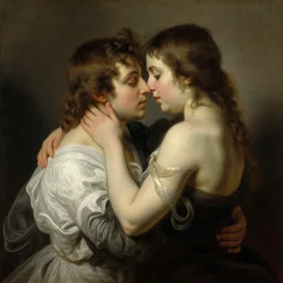 unrequited love, oil painting, by rembrandt, detailed high resolution scan