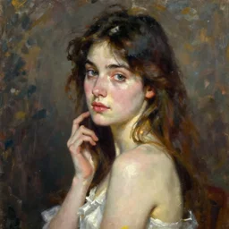 vaccination, painting by john singer sargent, oil on canvas