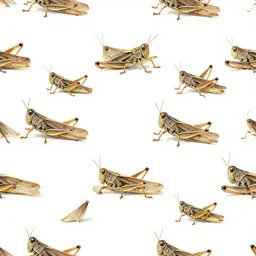 a seamless pattern of grasshoppers