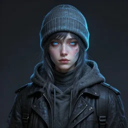 portrait of a starving ai artist, detailed clothing, beanie, concept art, artstation, detailed luminescent digital painting by alan lee and artgerm, beautiful, elegant, exquisite masterpiece