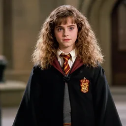 Saddie Sink in Harry Potter as Hermione Granger, Movie Shot, high quality, 8k,