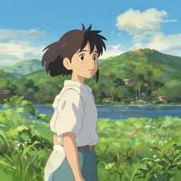 Beautiful anime in Hawai, by Makoto Shinkai