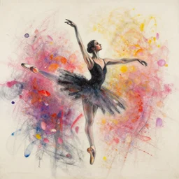 ballet dancer Pirouette by cy Twombly and BASTIEN LECOUFFE DEHARME, petals, abstract