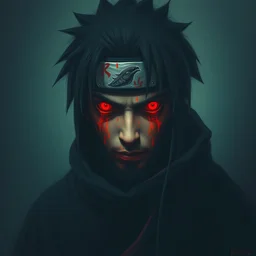 portrait painting of naruto by zdzislaw beksinski, cold hue, lovecraftian