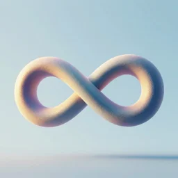 psychedelic object floating in front of a light blue background, infinity, eternity, ineffable, subtle colors, ultra realistic, 8 k, golden hour
