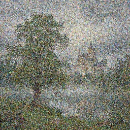 a tree near a pond,  a castle and mist and swirly clouds in the background, fantastic landscape, hyperrealism, no blur, 4k resolution, ultra detailed, style of Anton Fadeev, Ivan Shishkin, John Berkey, James Jean