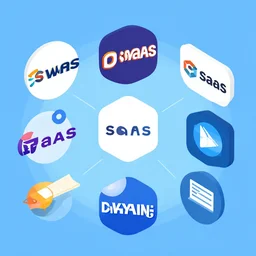isometric flat art graphic for saas brand titles that is exciting and promotional
