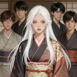 a beautiful digital painting of a beautiful woman with long white hair wearing a kimono, by Stanley Artgerm Lau, WLOP, Rossdraws, James Jean, Andrei Riabovitchev, Marc Simonetti, and Sakimichan, trending on artstation, SFW version