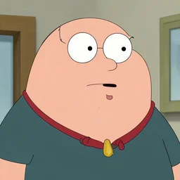 closeup dslr photo of peter griffin,