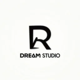 logo design for dream studio, vector graphic, behance, symmetrical, minimalistic, 4 k