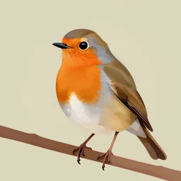 a vector illustration of a robin