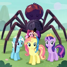 my little ponies as giant spiders. andreas achenbach, artgerm, mikko lagerstedt, zack snyder 3 8 4 0 x 2 1 6 0
